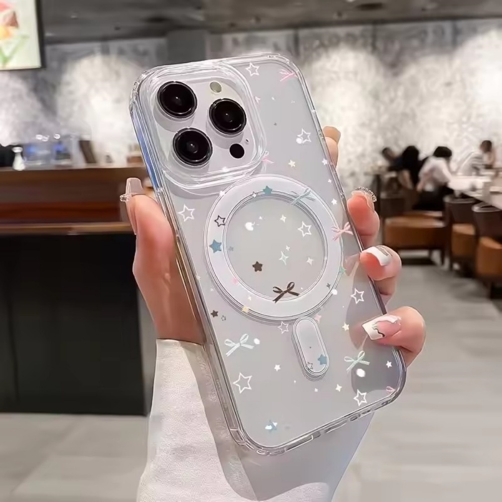 Phone Cases Mous - Star Bow Print Clear Phone Case