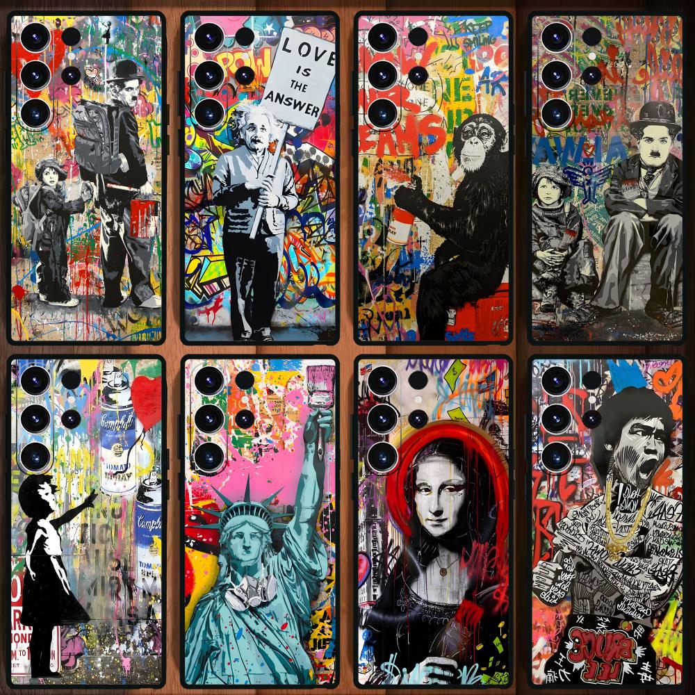 Phone Cases For Samsung Galaxy - Banksy Graffiti Art Phone Case For