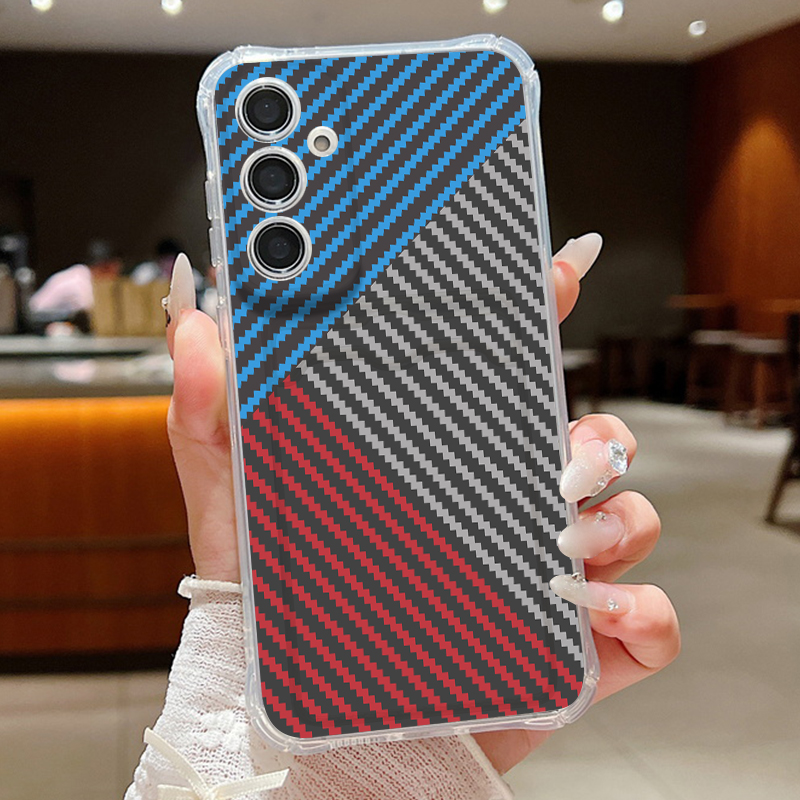 Phone Cases With Wallet - Striped Pattern Clear Phone Case For