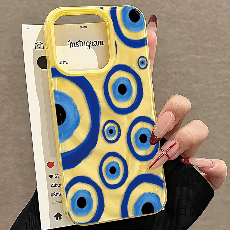 Retro Blue Eye Design TPU Phon – Phone Cases Blue recenzja i cena