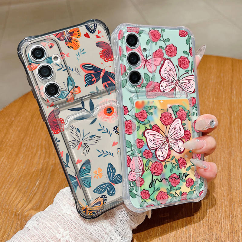 Flower Butterfly Pattern Clear – Phone Cases With Wallet recenzja i cena