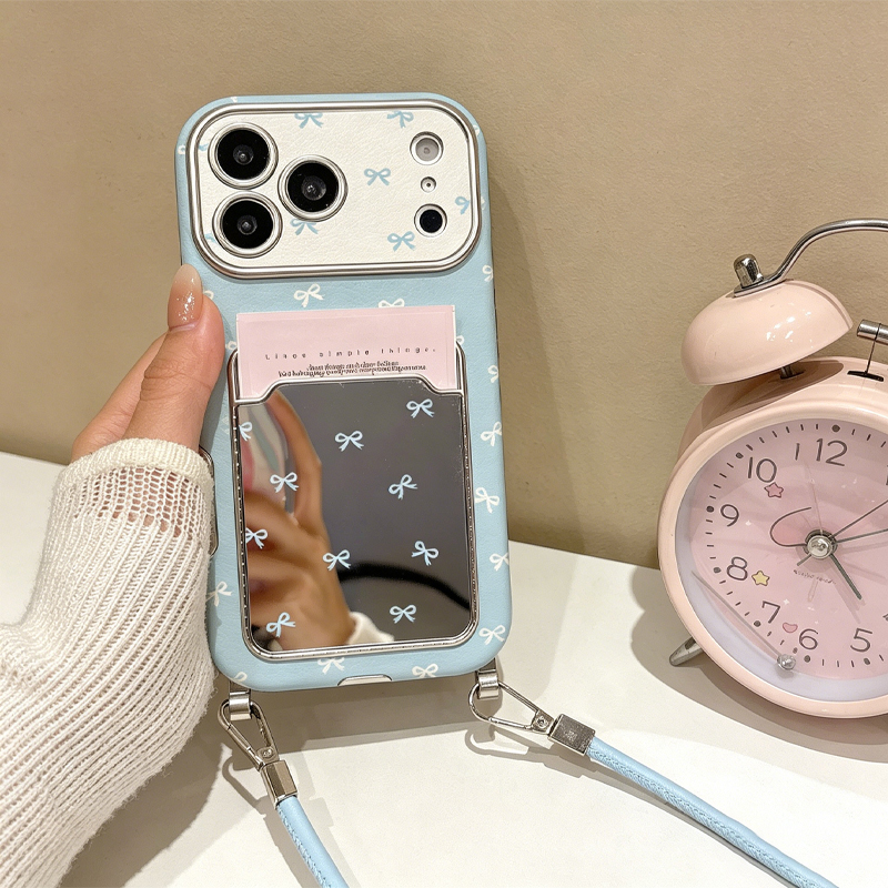 Cute Bow Mirror Card Holder Ph – Phone Cases With Wallet recenzja i cena