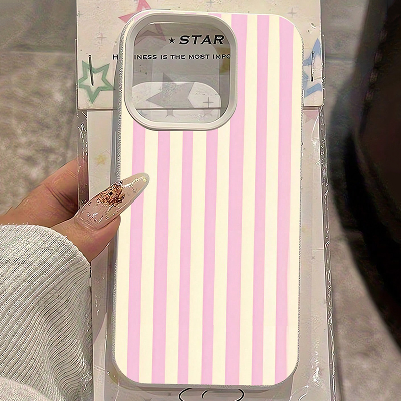 Simple Pink Vertical Striped L – Phone Cases Mous recenzja i cena