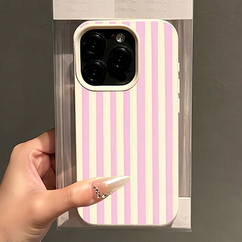 Simple Pink Vertical Striped L – Phone Cases Mous recenzja i cena