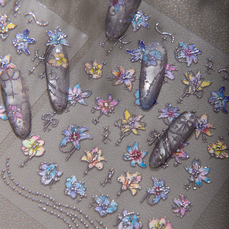 Iridescent Floral Nail Sticker – Phone Cases Viral recenzja i cena