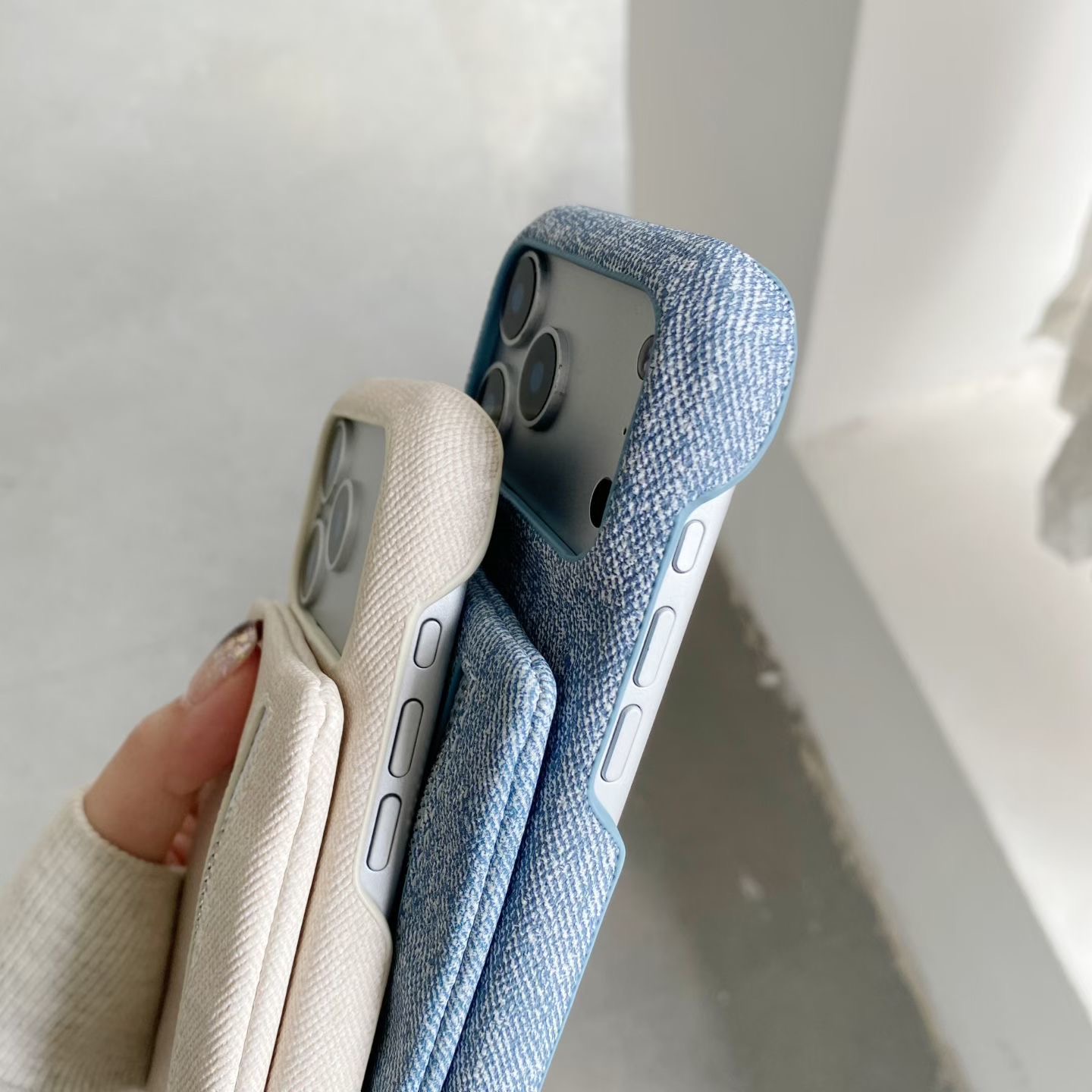 Jeans zipper money wallet card – Phone Cases With Wallet recenzja i cena