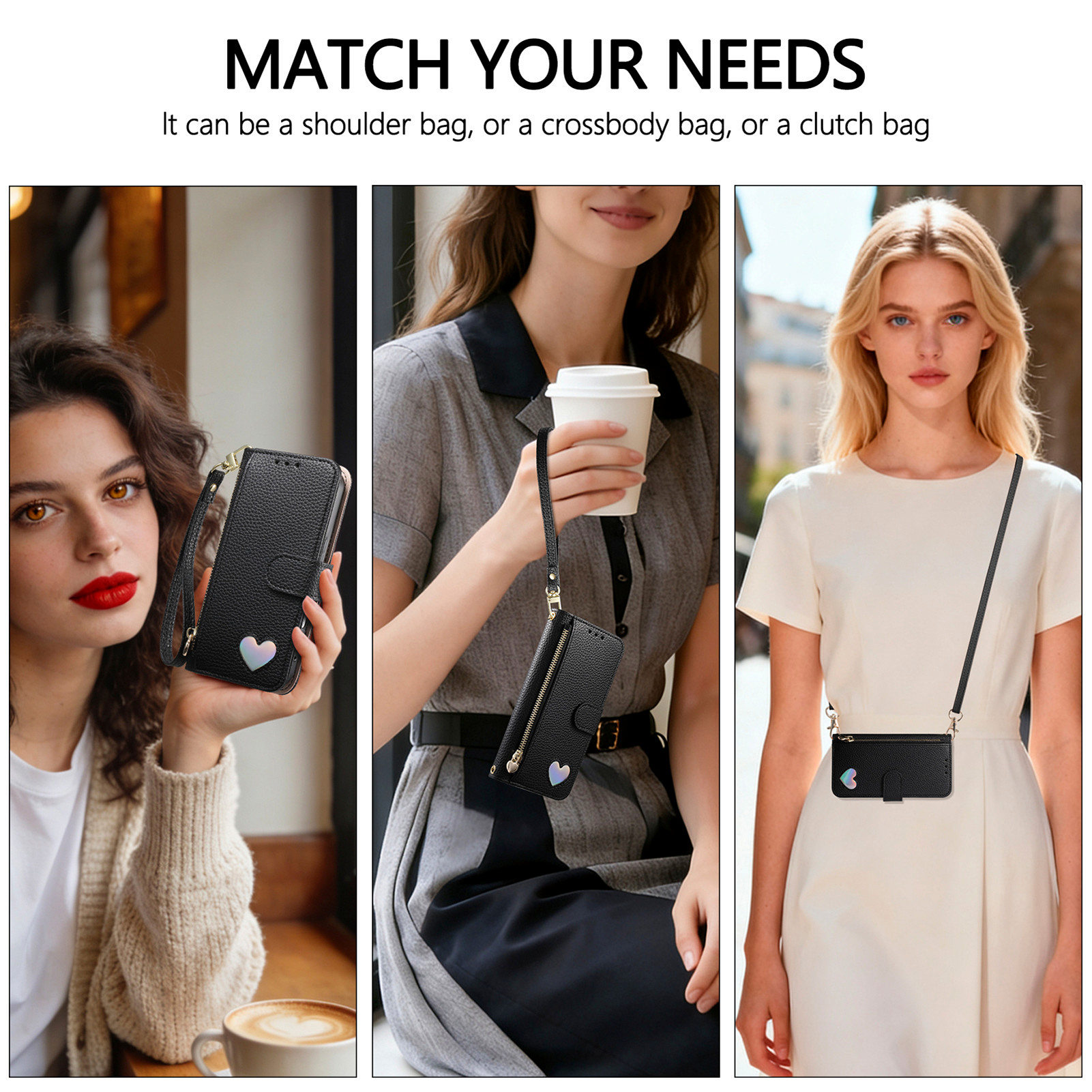 PU Leather Zipper Crossbody Wr – Phone Cases With Wallet recenzja i cena
