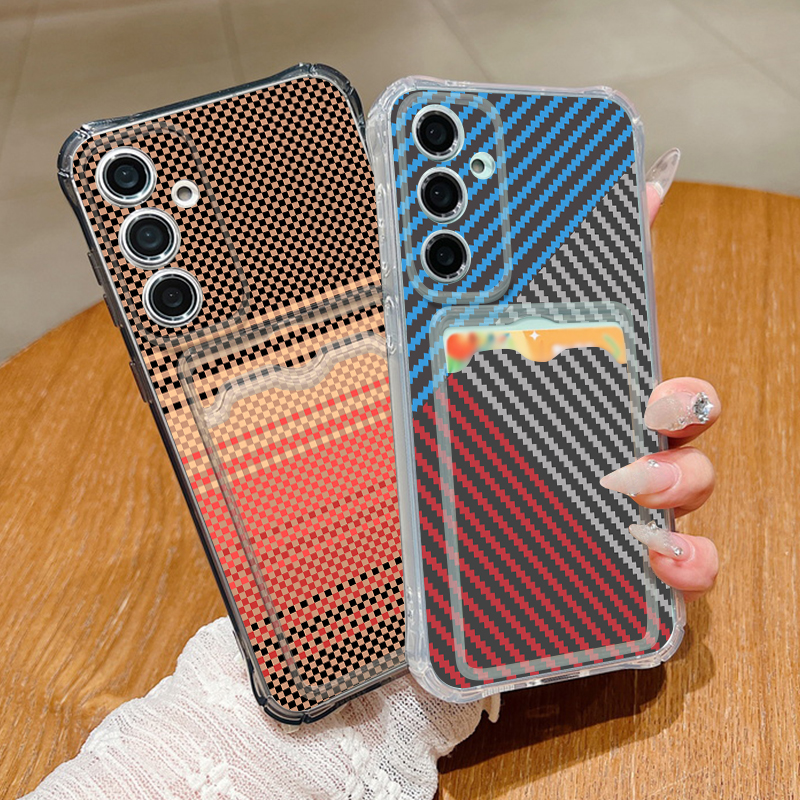 Striped Pattern Clear Phone Ca – Phone Cases With Wallet recenzja i cena