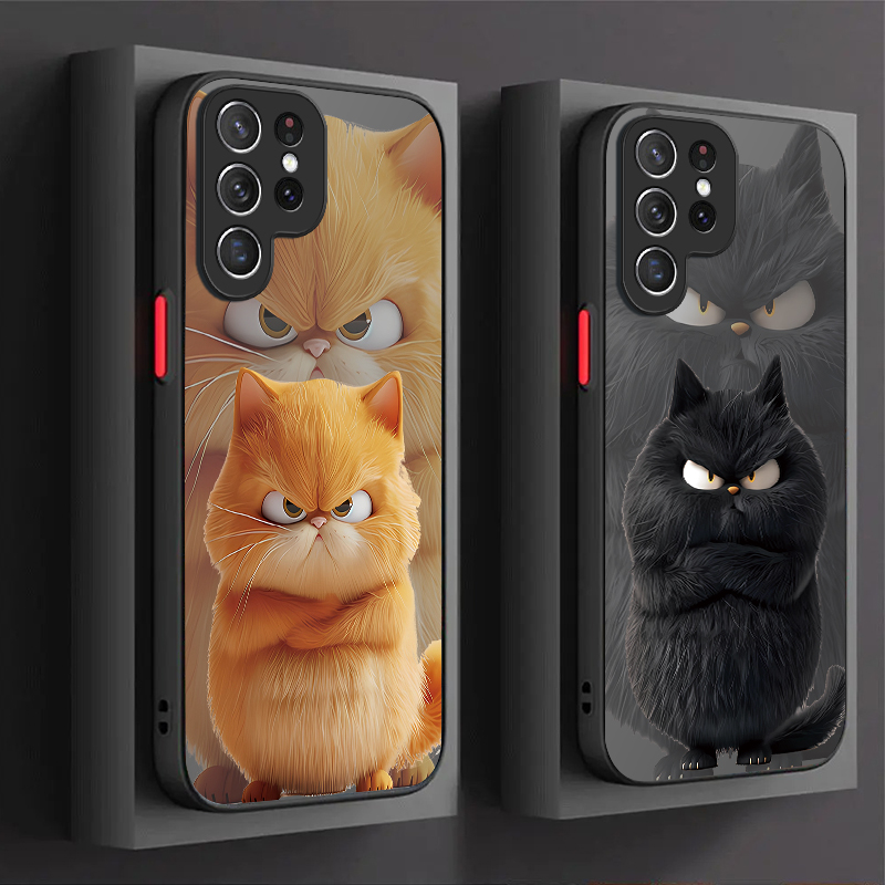 Angry Cat Couple Style Case fo – Phone Cases For Samsung Galaxy recenzja i cena