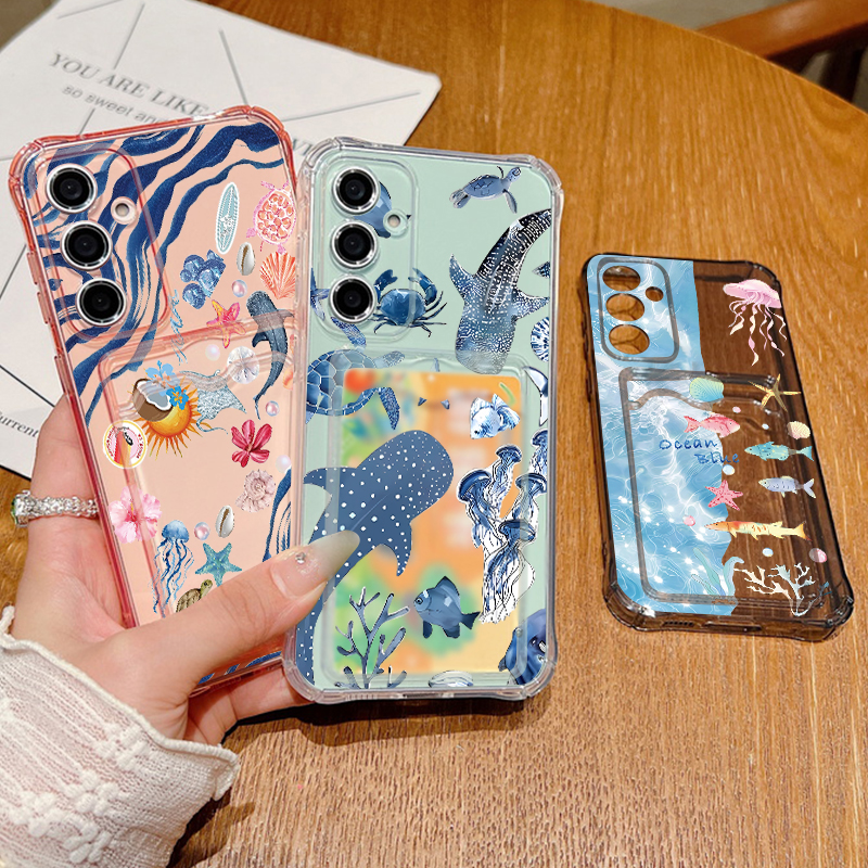 Ocean Whale Pattern Phone Case – Phone Cases With Wallet recenzja i cena