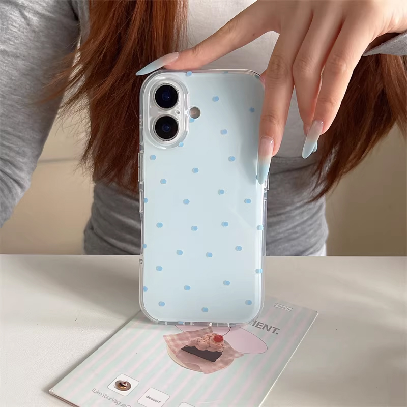 Korean Ins Girl Simple Blue Pi – Phone Cases Blue recenzja i cena
