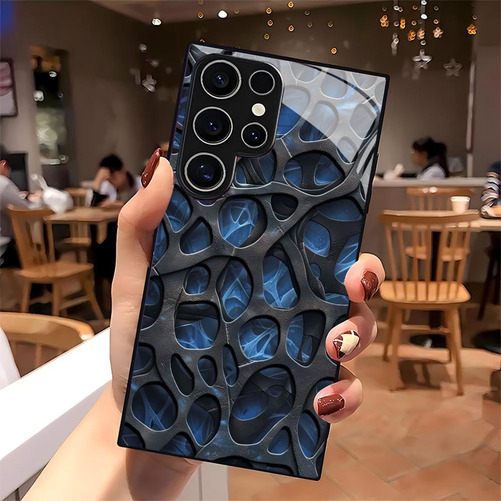 Cool blue honeycomb glass Phon – Phone Cases Blue recenzja i cena