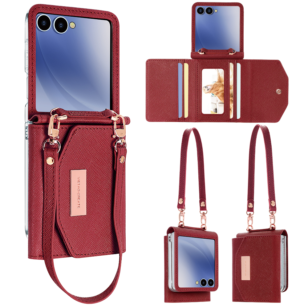 VIETAO Dark Red PU Leather Wal – Phone Cases With Wallet recenzja i cena