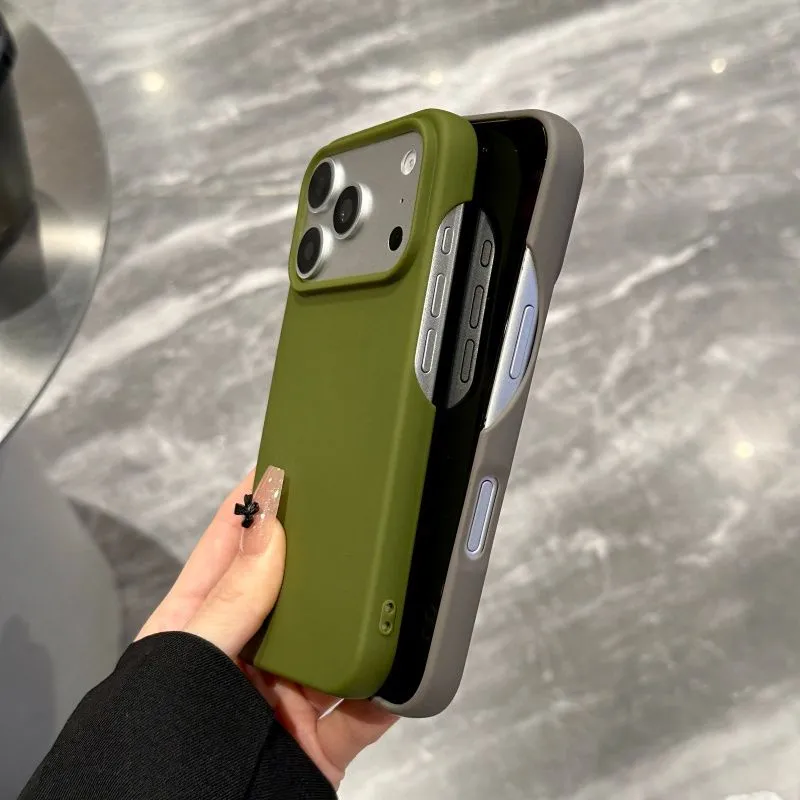 New Matte Solid Color Half Wra – Phone Cases Rugged recenzja i cena