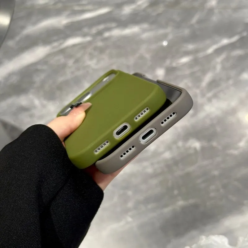 New Matte Solid Color Half Wra – Phone Cases Rugged recenzja i cena