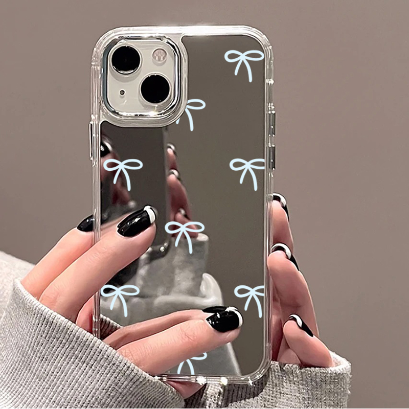Light Blue Bow Mirror Phone Ca – Phone Cases Blue recenzja i cena