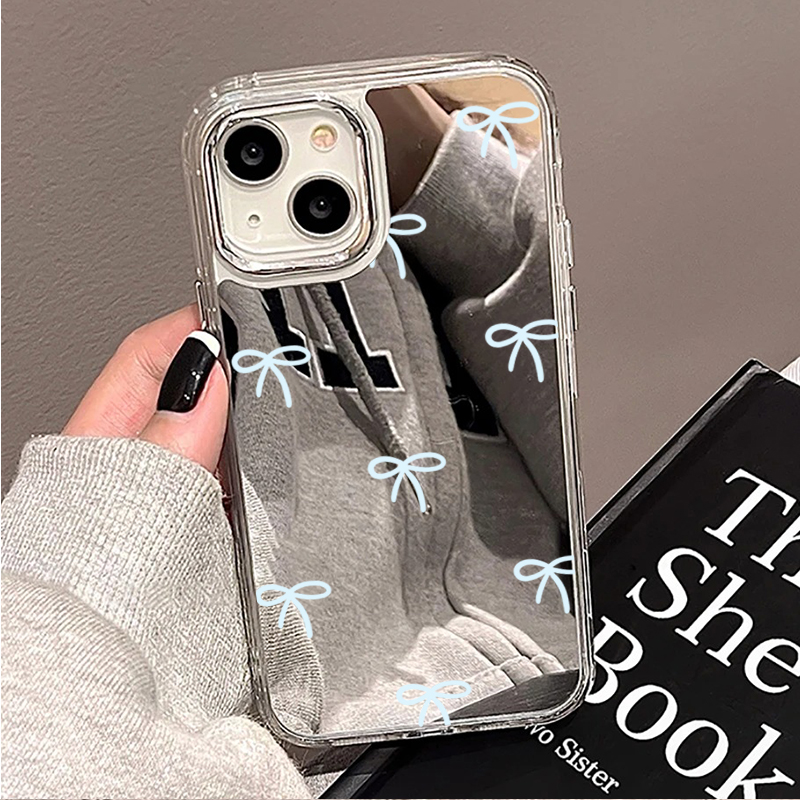 Light Blue Bow Mirror Phone Ca – Phone Cases Blue recenzja i cena