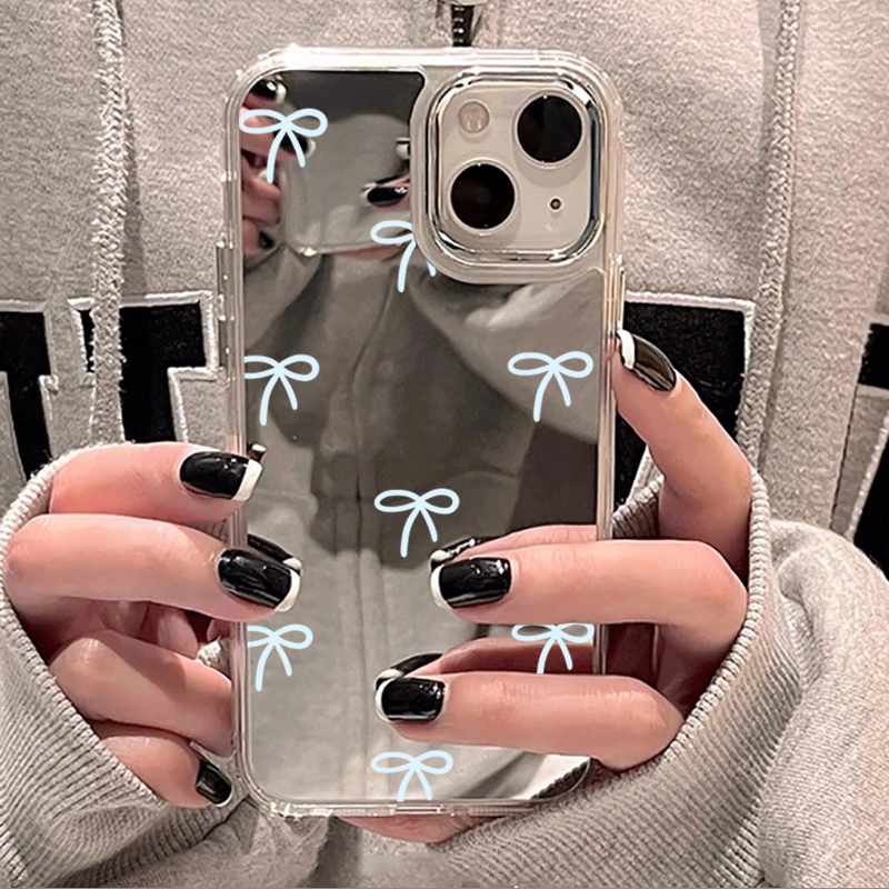 Light Blue Bow Mirror Phone Ca – Phone Cases Blue recenzja i cena
