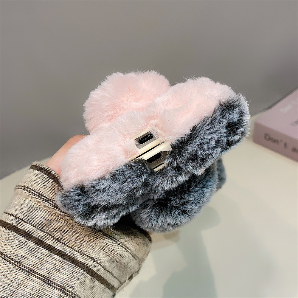 Cute Rabbit Ears Fluffy Stand  – Phone Cases For Samsung Galaxy recenzja i cena