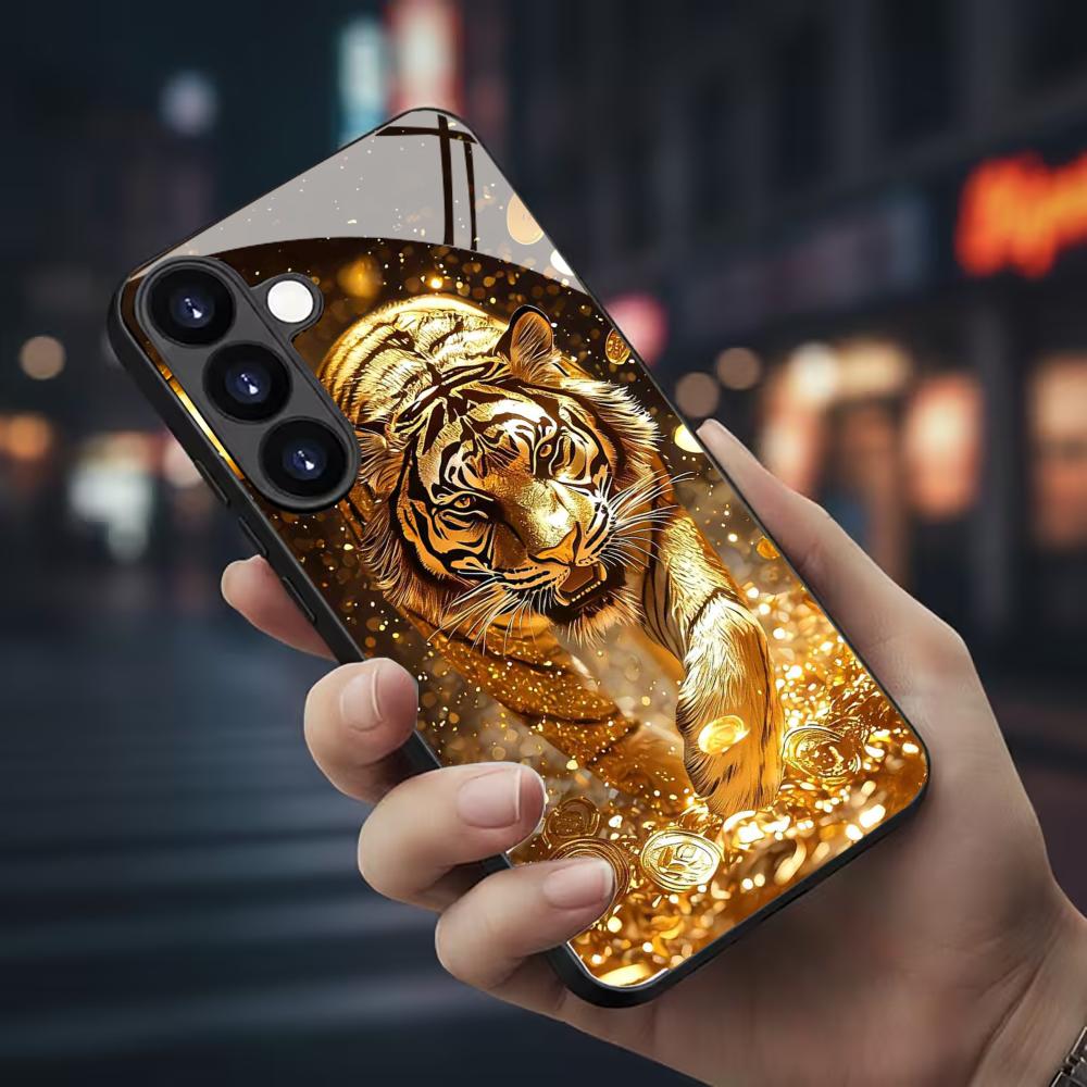 Tiger pattern glass Phone Case – Phone Cases For Samsung Galaxy recenzja i cena