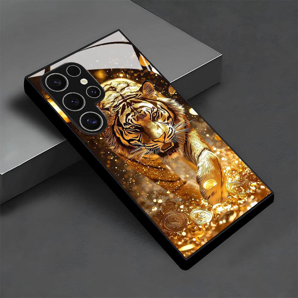 Tiger pattern glass Phone Case – Phone Cases For Samsung Galaxy recenzja i cena