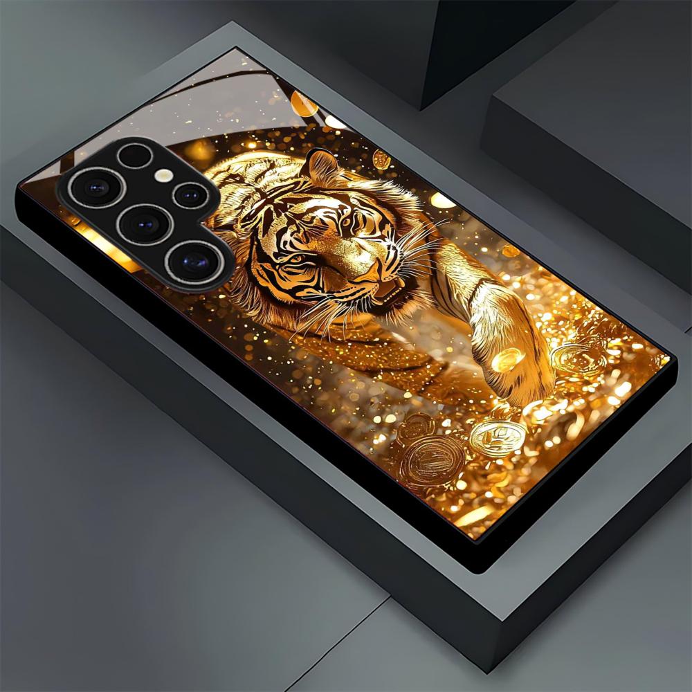Tiger pattern glass Phone Case – Phone Cases For Samsung Galaxy recenzja i cena