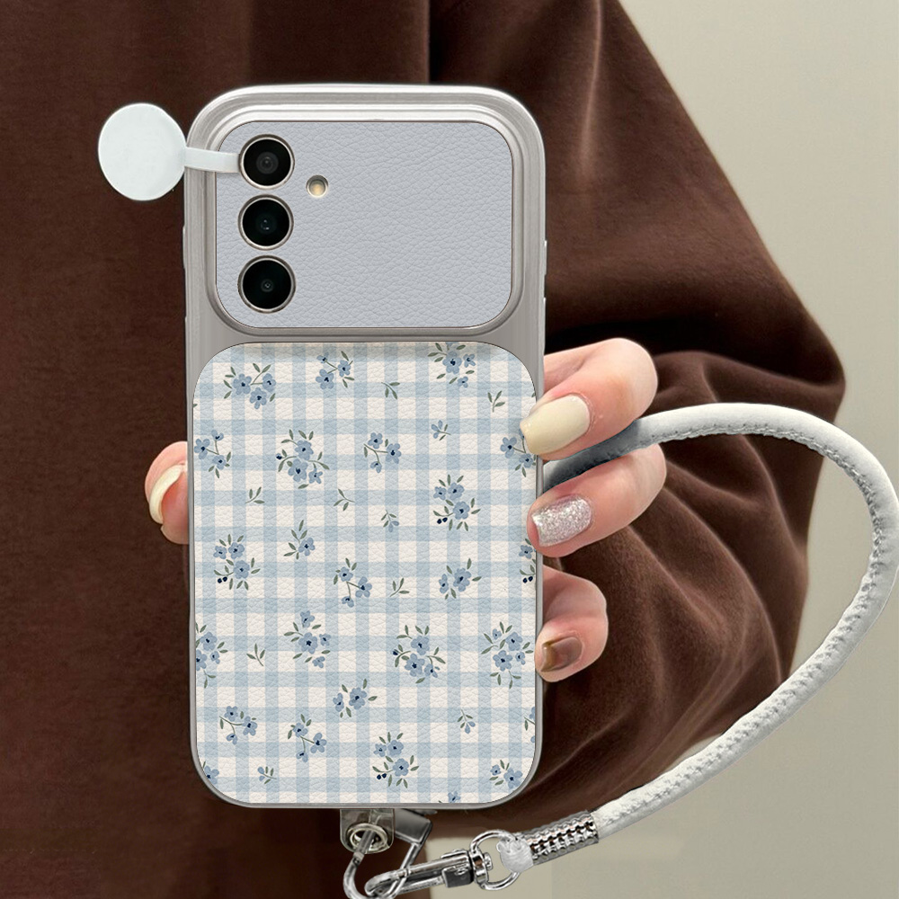 Blue Folwer Phone Case For Sam – Phone Cases Blue recenzja i cena